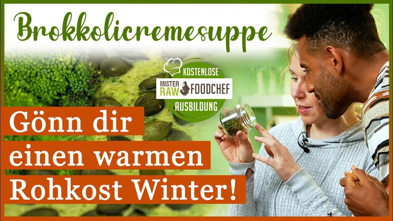 Brokkolicremesuppe - warm und trotzdem Rohkost