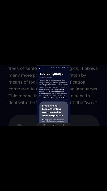 54 Tau Language 💎#shorts #TauNet #decentralization