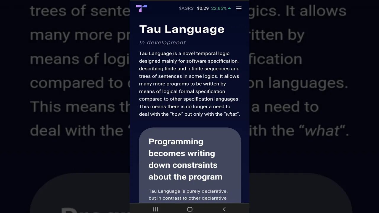 54 Tau Language 💎#shorts #TauNet #decentralization