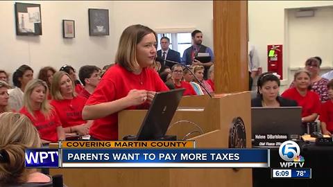 Martin County parents want to pay more taxes