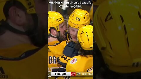 MIN@NSH:Parssinen's beautiful OT winner@NHL #shorts #nhl #nhlshorts