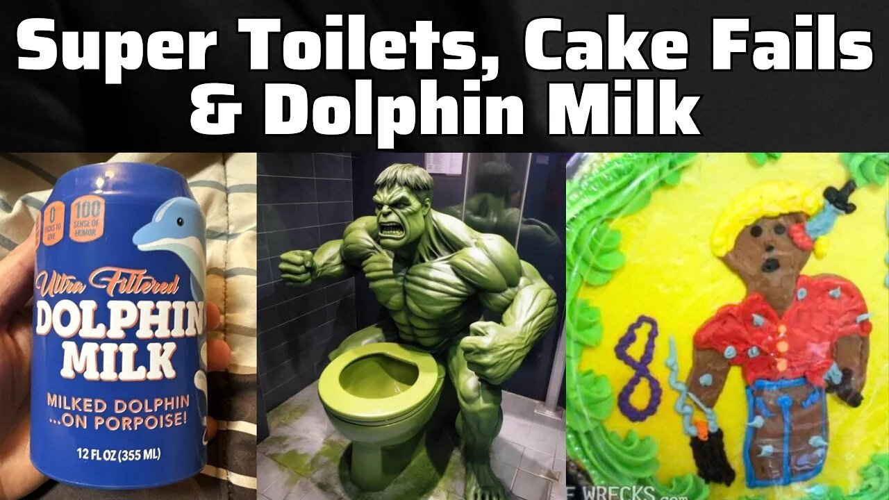 Weird Wednesday: Super-Toilets, Cake Fails, Dolphin Milk