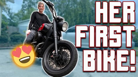 Her First Motorcycle....and it ROCKS