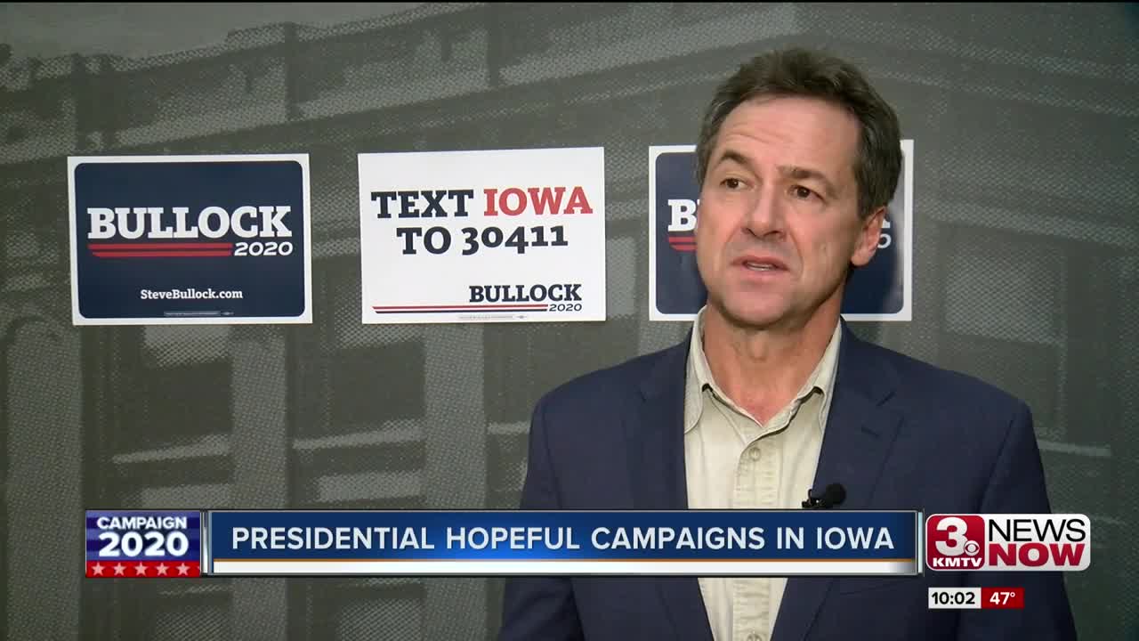 Presidential hopeful campaigns in Iowa