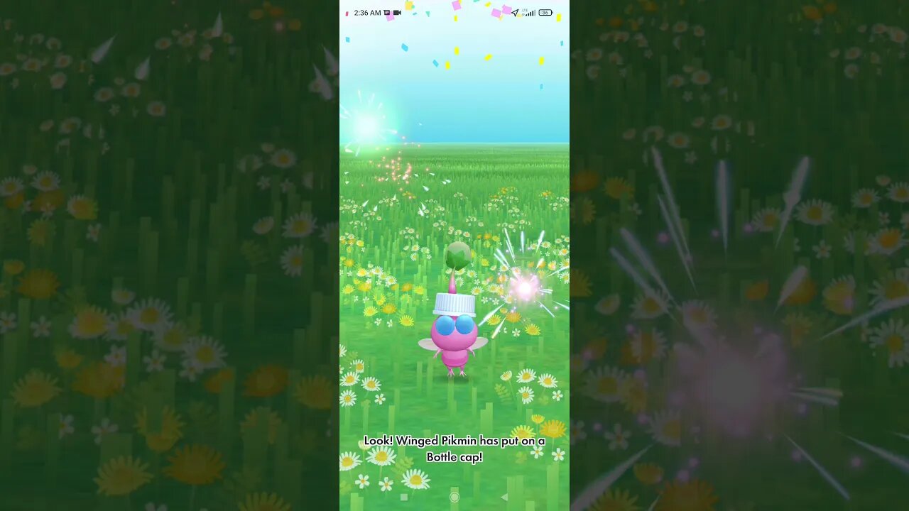 Pikmin Bloom-Pink Pikmin With Bottle Cap