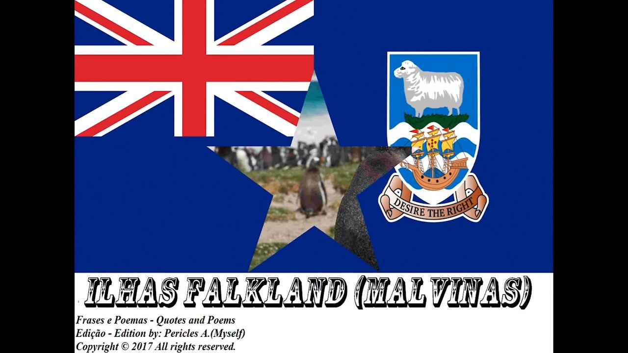 Bandeiras e fotos dos países do mundo: Ilhas Falkland (Malvinas) [Frases e Poemas]