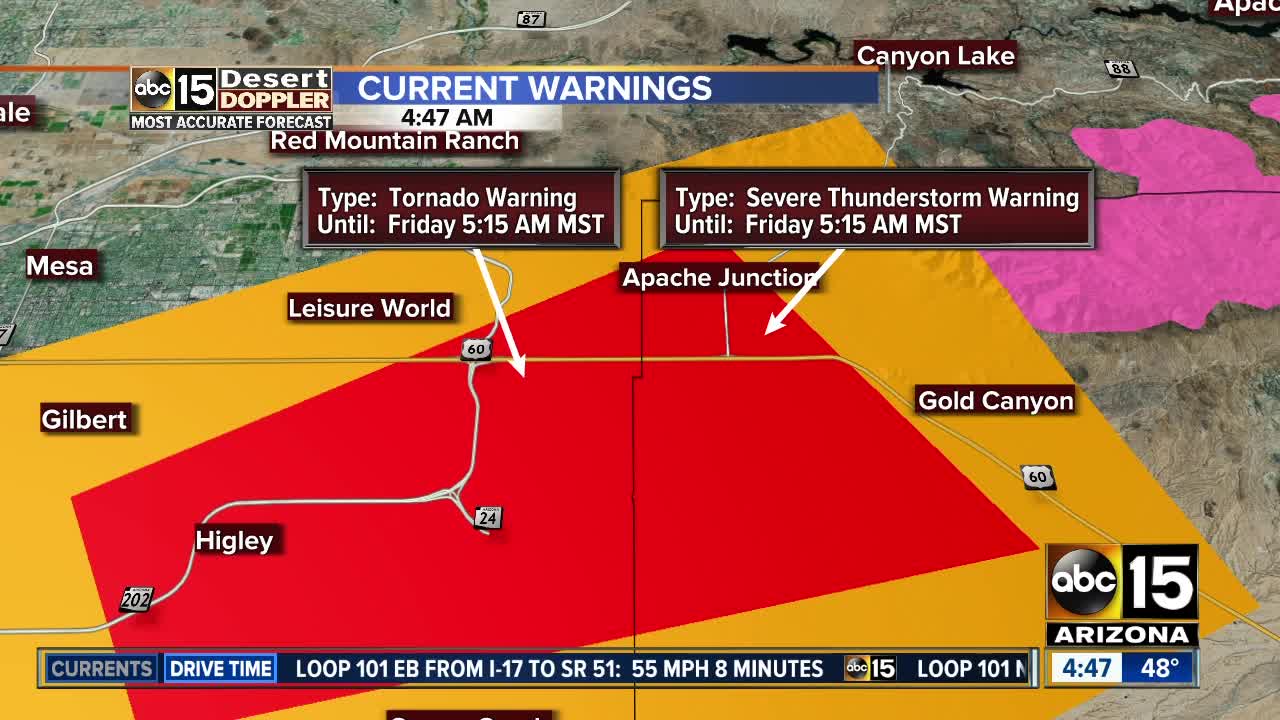 Tornado Warning in effect for Apache Junction area