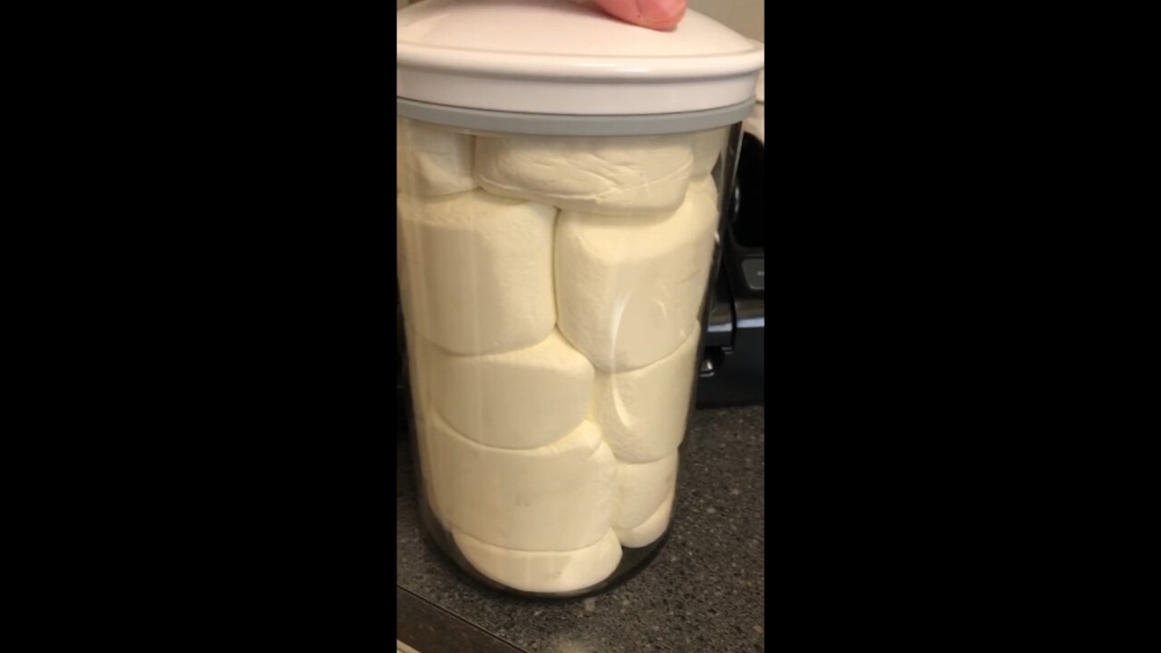 30 marshmallows in a high pressure chamber!
