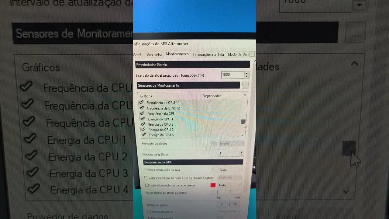 MSI AFTERBURN NÃO MOSTRA INFORMAÇÕES NO JOGO #fps #msiafterburner #placadevideo