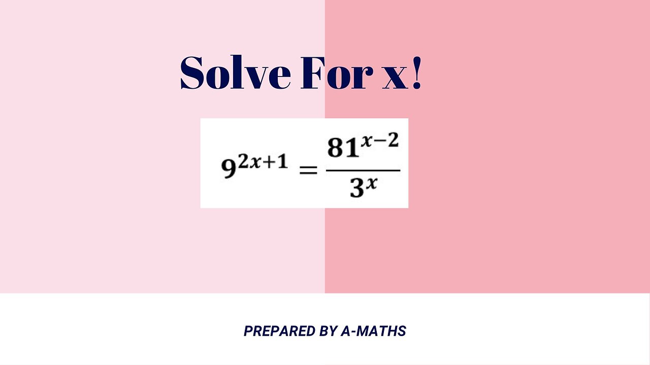 International Math Olympiad question | Solving Exponential Equations | .A-MATHS