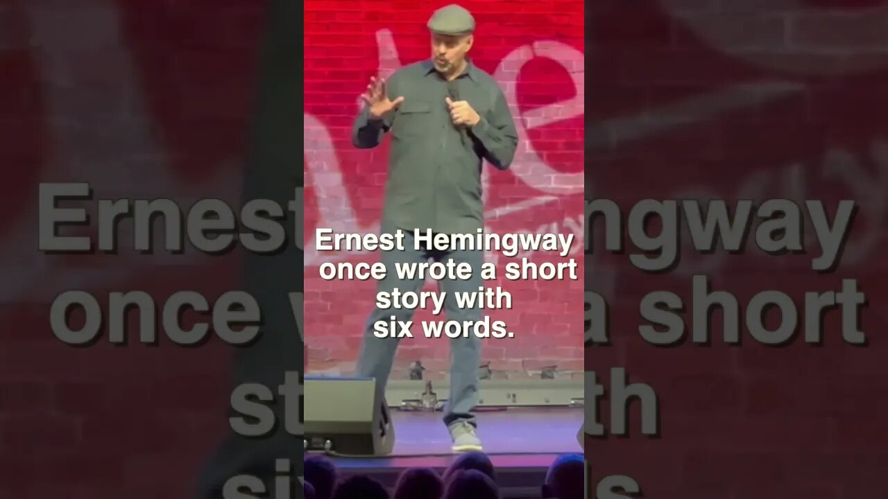 Did you know Hemingway? #shorts #shortsvideo #comedian #standup