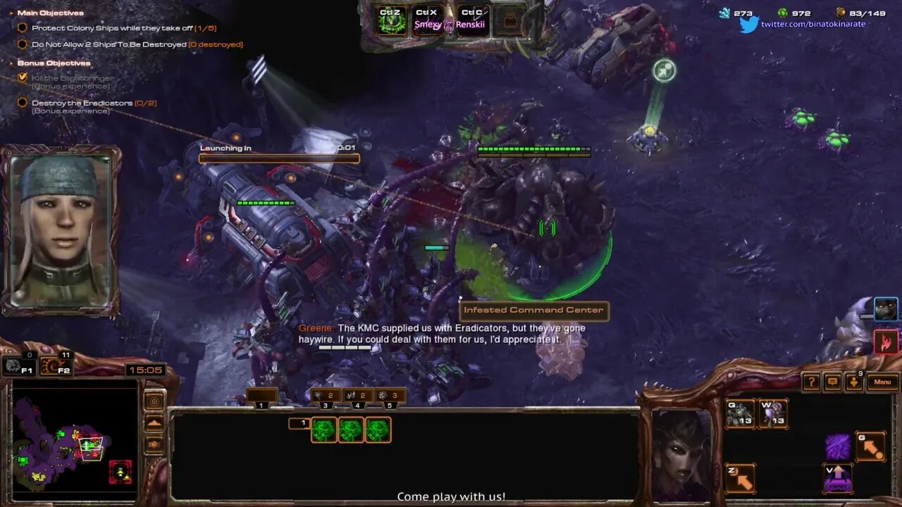 Starcraft 2 Co-op Commanders - Brutal Difficulty - Stukov Gameplay #3 - Smexy Renskii