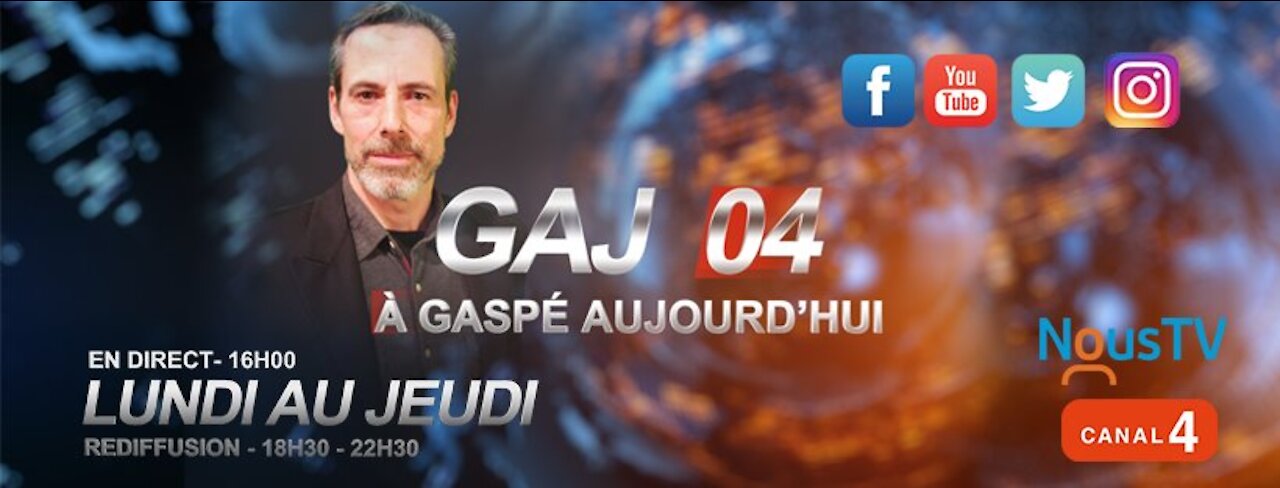 À Gaspé aujourd’hui : lundi 1er novembre 2021