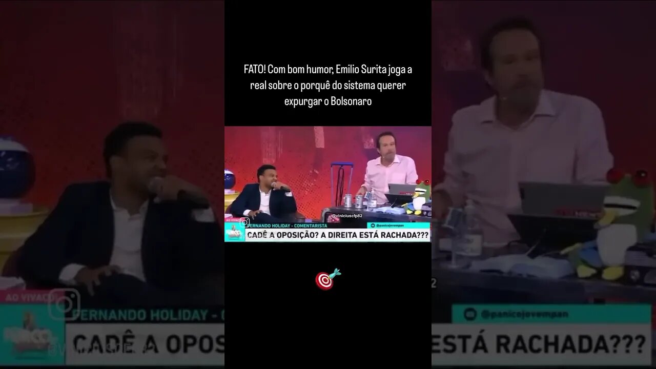 FATO! Com bom humor, Emilio Surita joga a real sobre o porquê do sistema querer expurgar o Bolsonaro