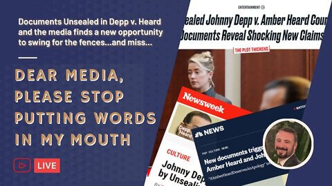 DEAR MEDIA, PLEASE STOP PUTTING WORDS IN MY MOUTH!