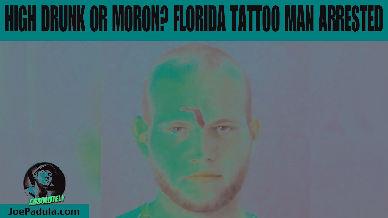 High Drunk or Moron? Man with Florida Tattoo on Forehead Arrested for Twice Calling 911 for a Ride