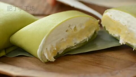 Durian Pancake Recipe The taste is welling out of the screen Hong Kong Style Fresh pancake crust 2