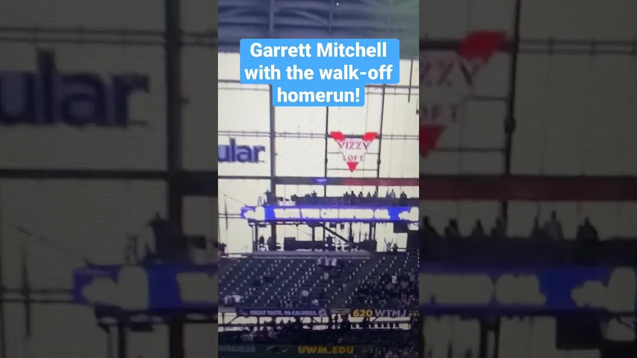 Garrett Mitchell with the Walk Off Homerun for the #brewers capping off his 3 hr in 2 days! #mlb