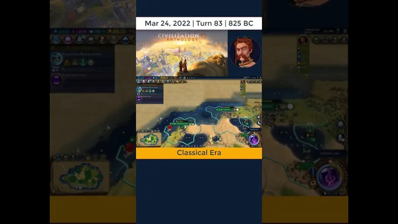 #oneturnadaychallenge #civ6 – Turn 83 - CLASSICAL INFRASTRUCTURE! #shorts