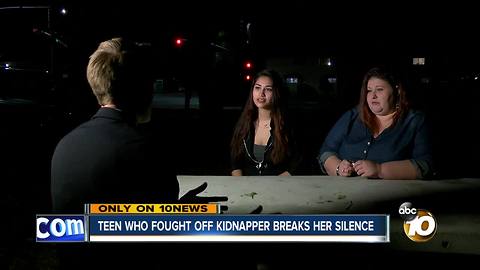 Teen who fought of kidnapper breaks her silence