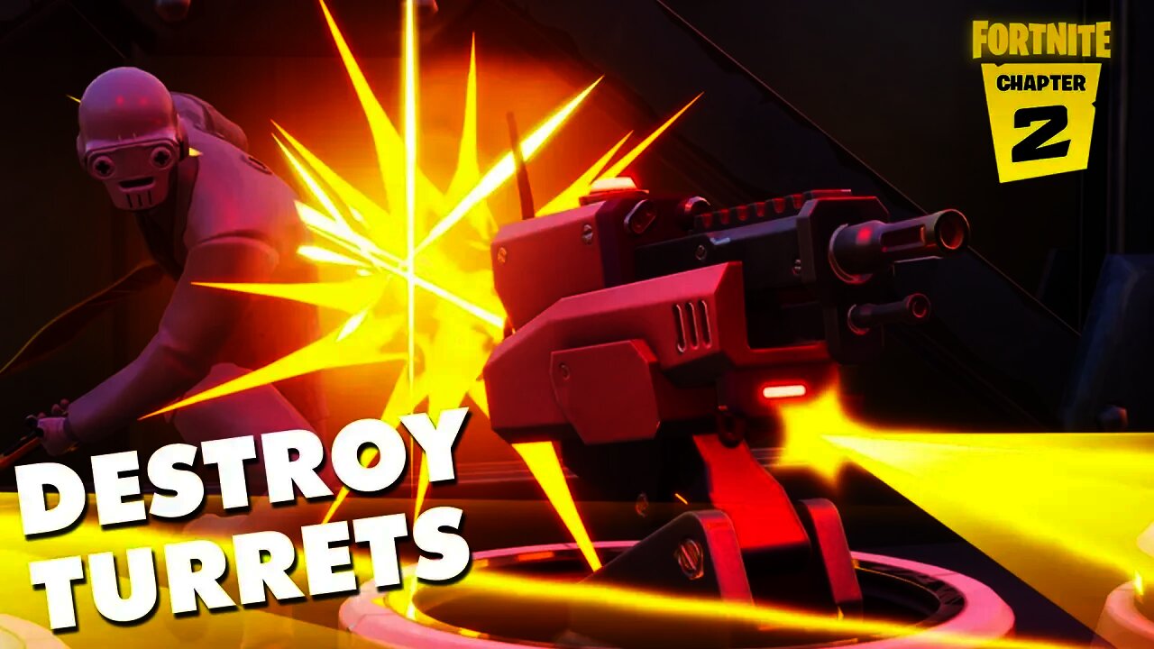 How to Destroy 5 Turrets EASY in Fortnite