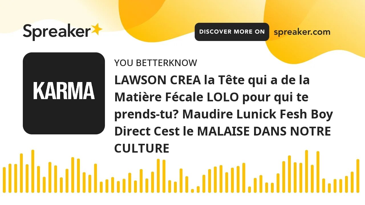 LAWSON CREA la Tête qui a de la Matière Fécale LOLO pour qui te prends-tu? Maudire Lunick Fesh Boy D