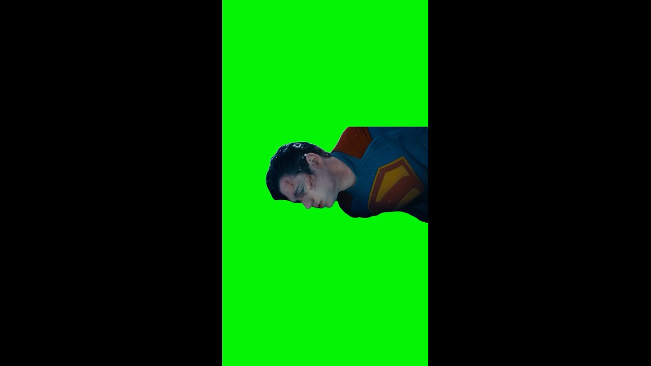 Superman Laying Down | Green Screen