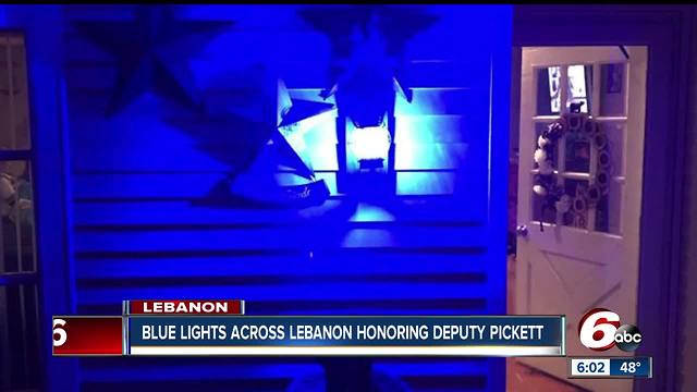 Blue lights spread across Indiana for Deputy Jacob Pickett