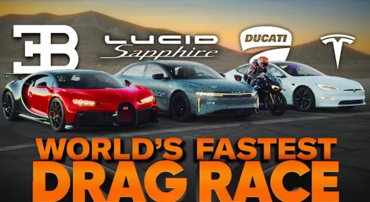 The Worlds Quickest Cars Lucid Air Sapphire v Bugatti Chiron v tesla plaid