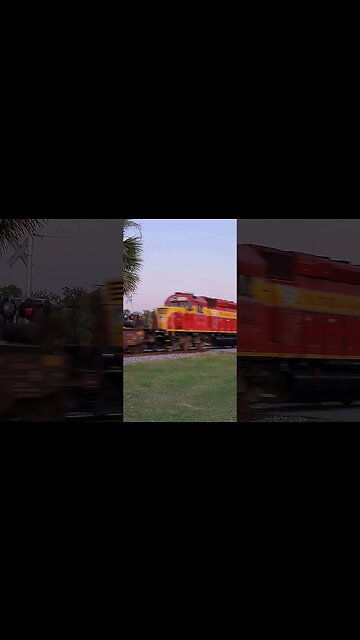 Florida East Coast Railway FEC-107 with SD40 power at Daytona Beach Golf May 1 2023 #railfanrob #fec