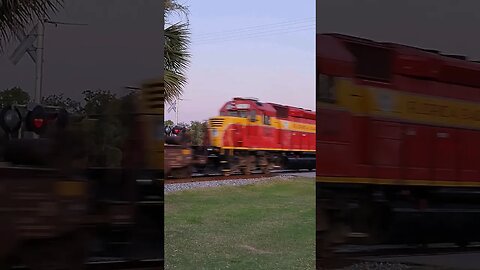 Florida East Coast Railway FEC-107 with SD40 power at Daytona Beach Golf May 1 2023 #railfanrob #fec