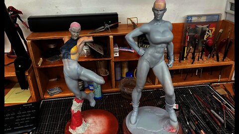 VinceVellCUSTOMS Live Stream - Giganta and Laira Red Lantern commission work