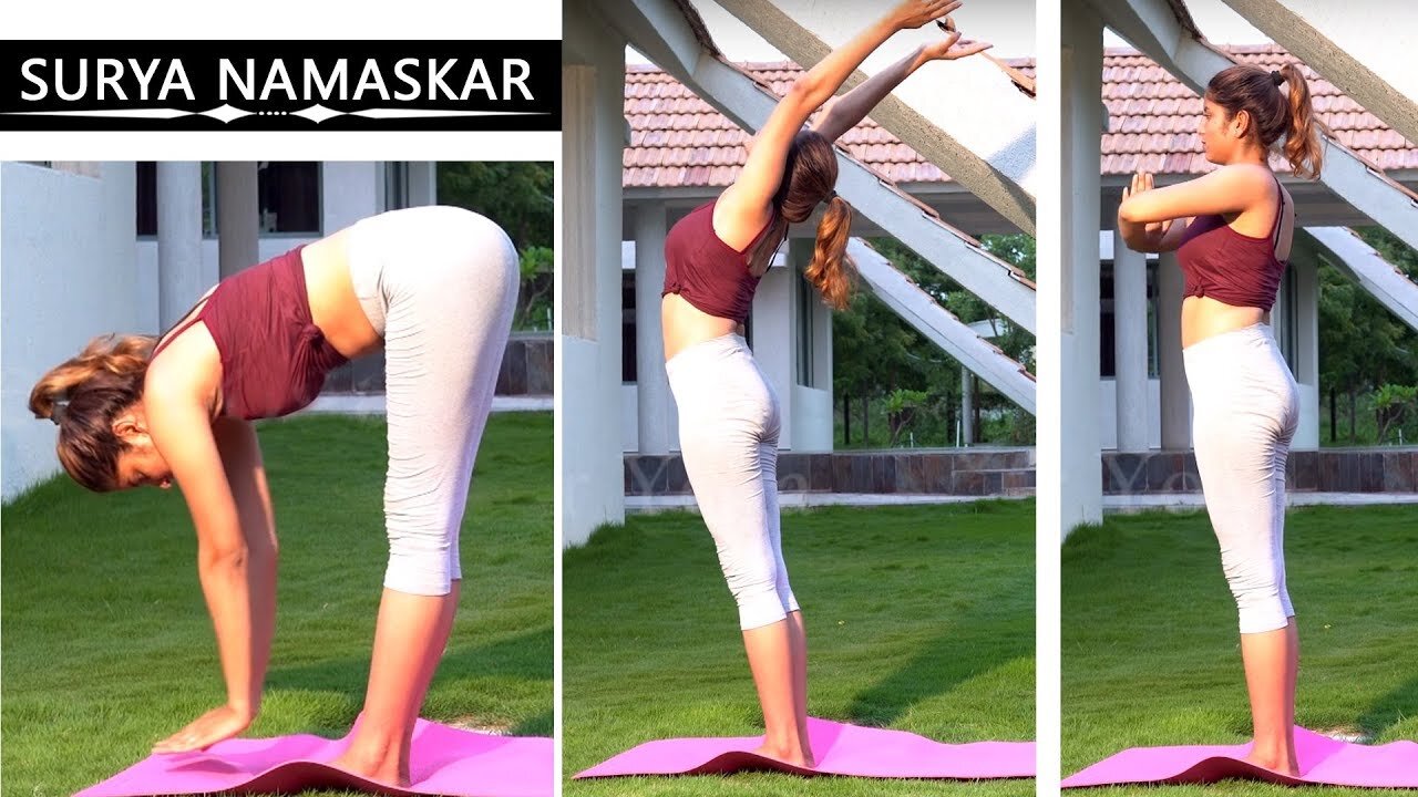 YOGA SURYA NAMASKAR FOR WEIGHT LOSS II SUN SALUTATIONS YOGA FOR BEGINNERS ll