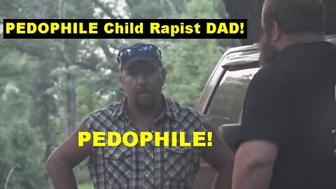 Pedophile Child Rapist Psychopath DAD Chases Us Down The Street On His Scooter!