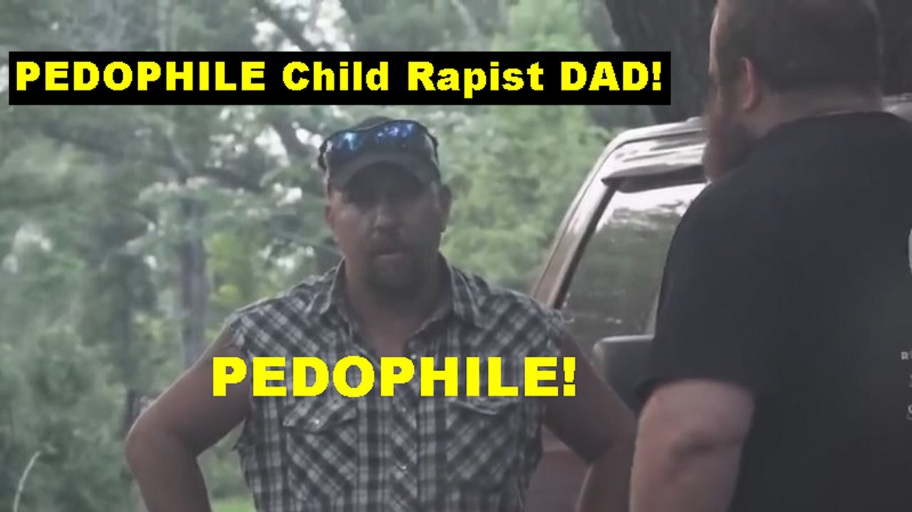 Pedophile Child Rapist Psychopath DAD Chases Us Down The Street On His Scooter!