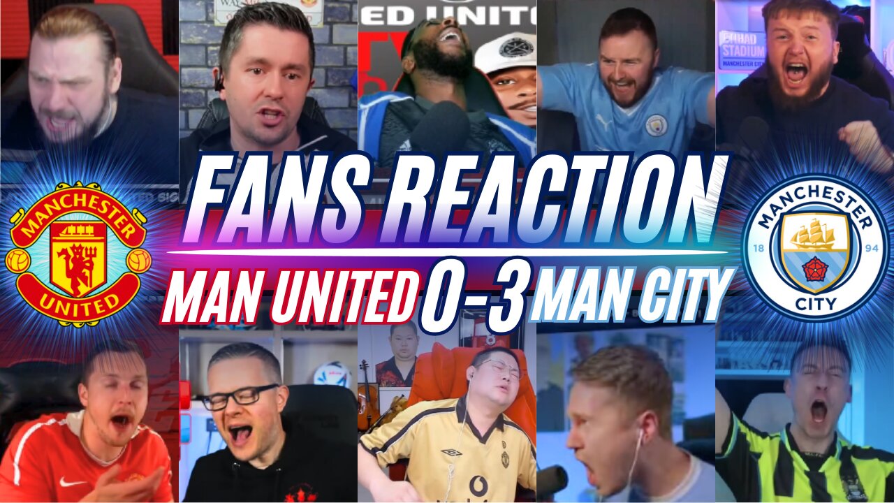 PREMIER LEAGUE FANS REACTION TO MAN UNITED 0-3 MAN CITY | CRUSHING DEFEAT