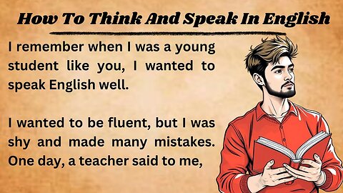 How To Think And Speak In English || Graded Reader || Improve Your English ||