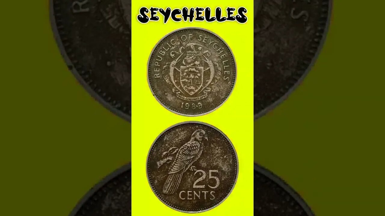 Seychelles 25 Cents 1989.#shorts #coinnotesz