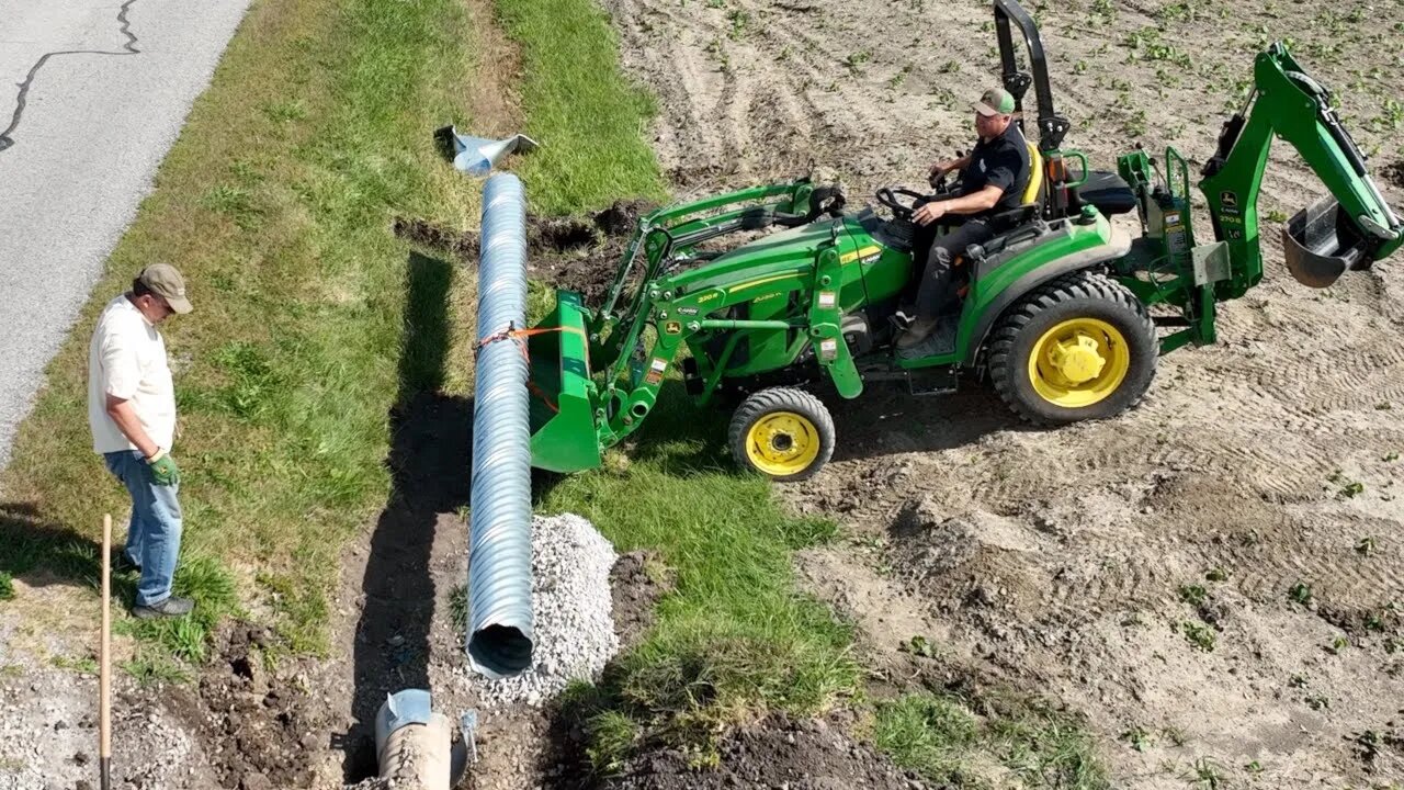 DIY Culvert Installation with Compact Tractor!