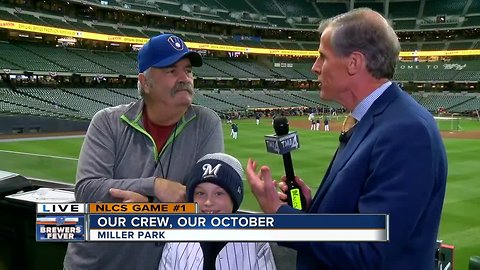 Gorman Thomas and his Grandson, Charlie, joins Charles Benson at Miller Park