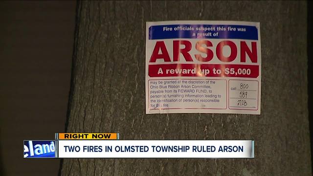 Two house fires in Olmsted Township ruled arson