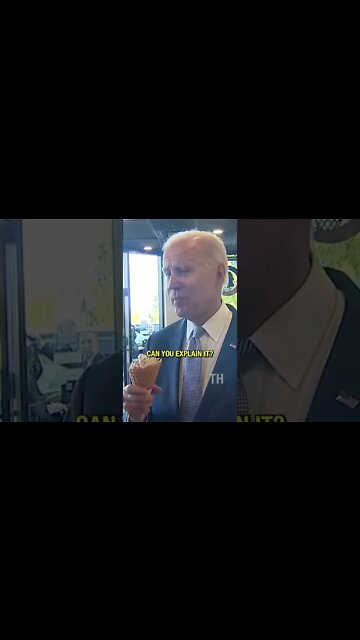 Biden munches on ice cream while claiming "the economy is strong as hell!"