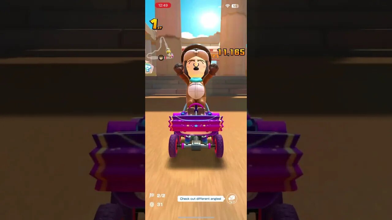 Mario Kart Tour - Purple Rattle Buggy Gameplay (Vacation Tour Purchasable Kart)