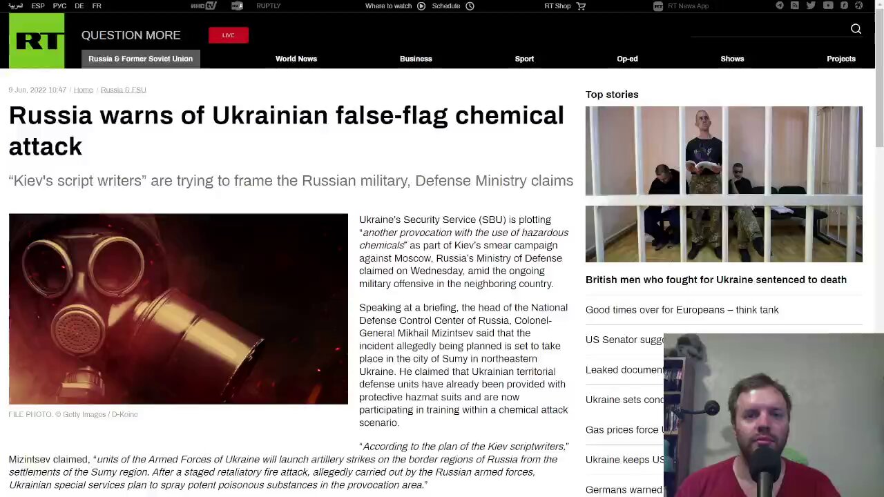 Russia warns of another potential Ukraine false-flag chemical attack