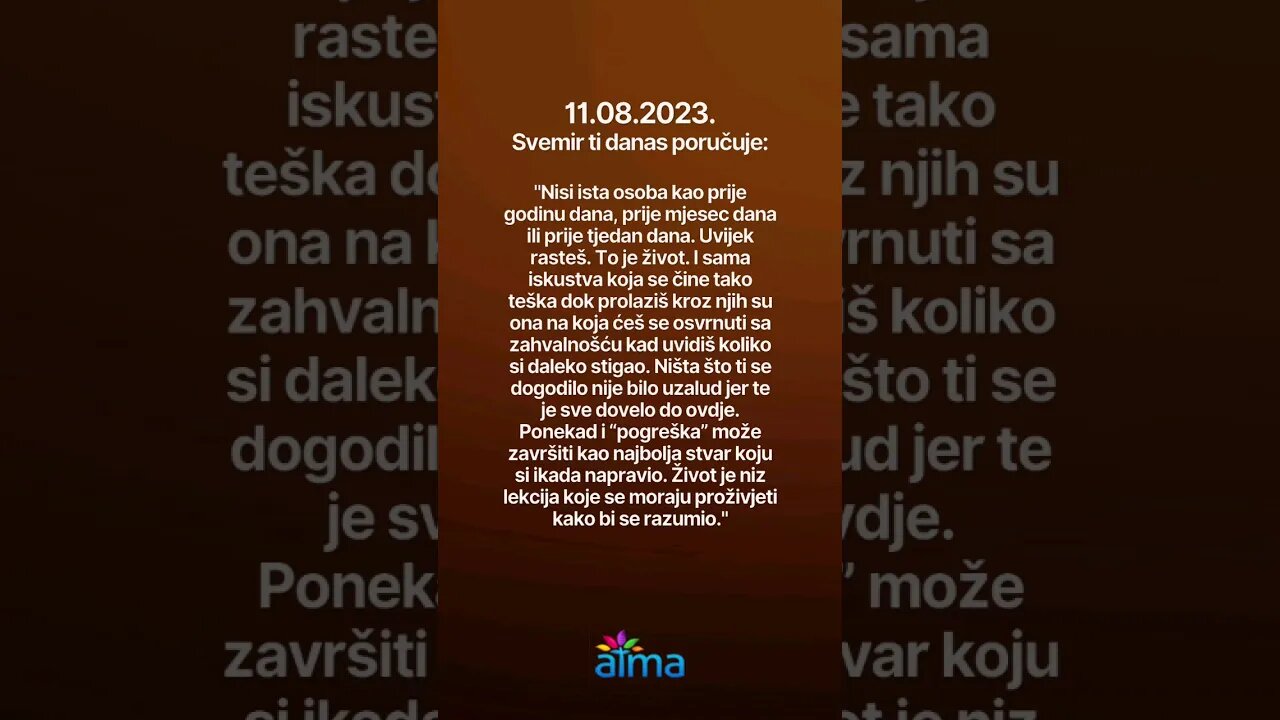 Poruka Svemira 11.08.2023