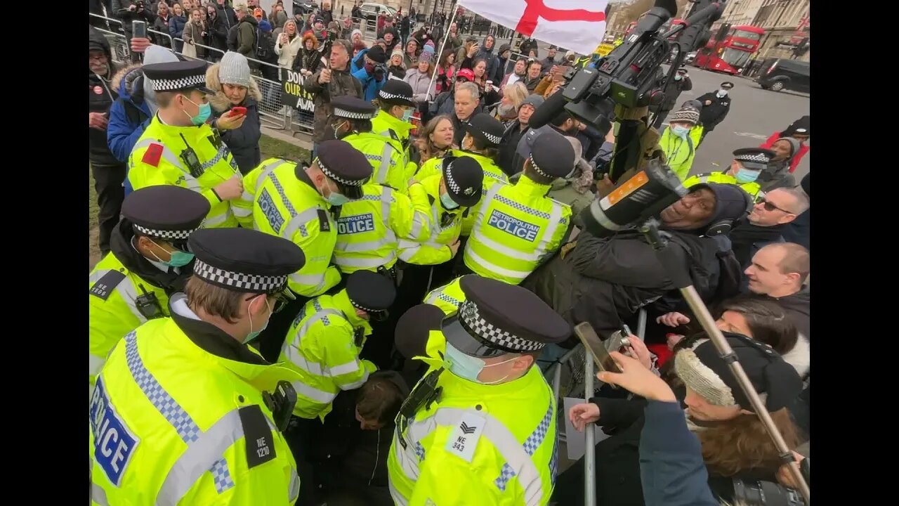 Protester arrested at parliament square