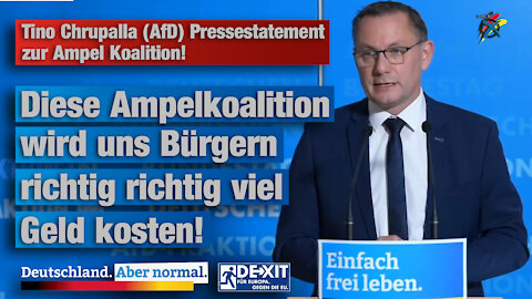 Tino Chrupalla (AfD) Pressestatement zur Ampel Koalition!