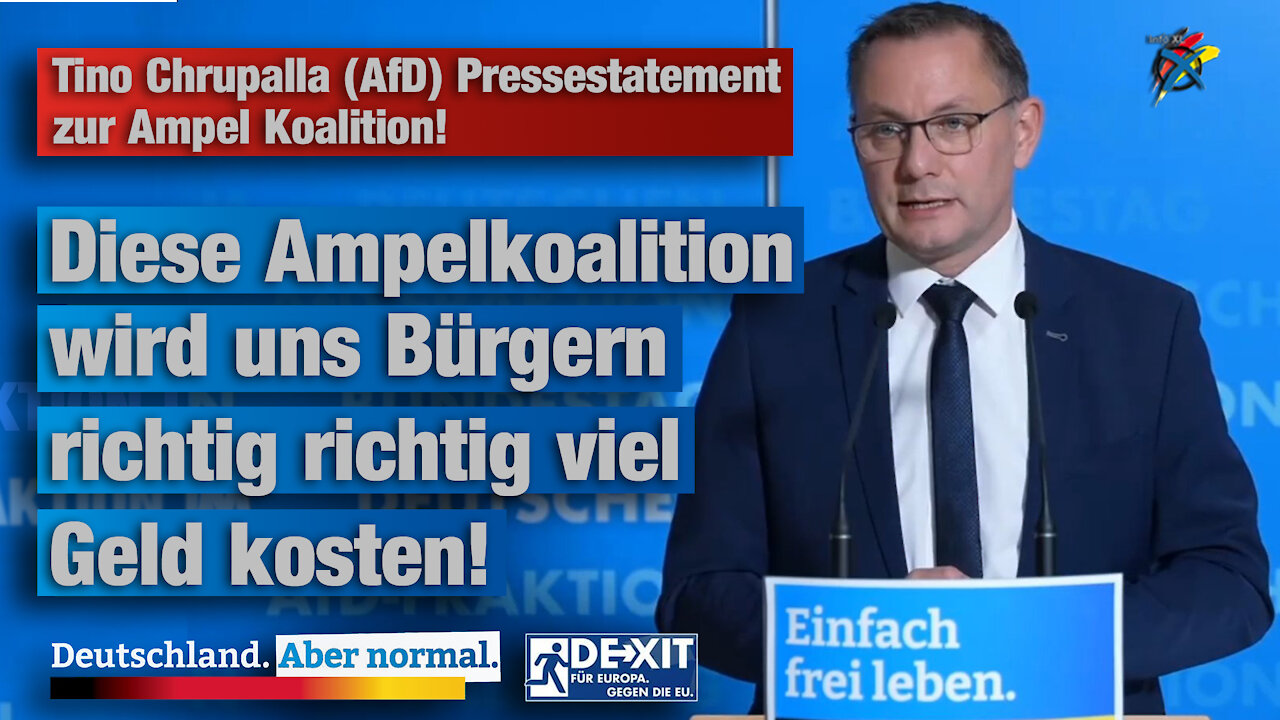 Tino Chrupalla (AfD) Pressestatement zur Ampel Koalition!