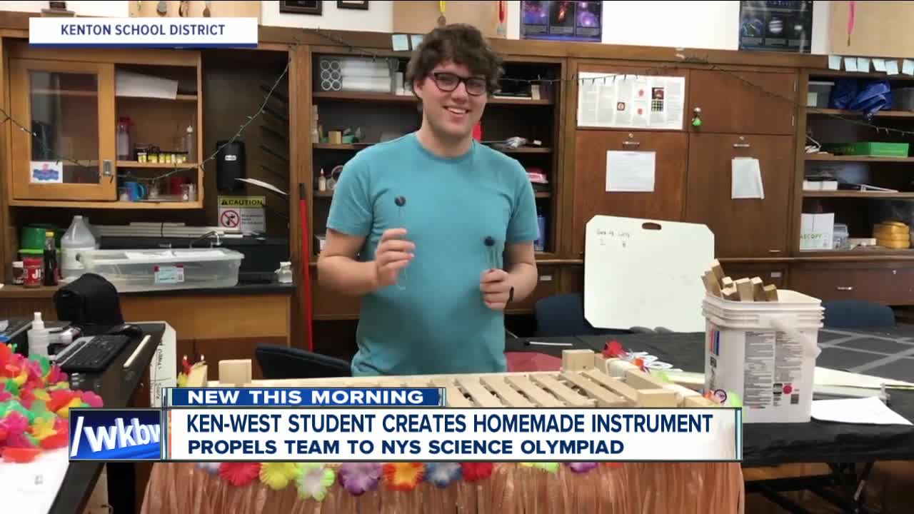 Kenmore West student creates homemade instrument