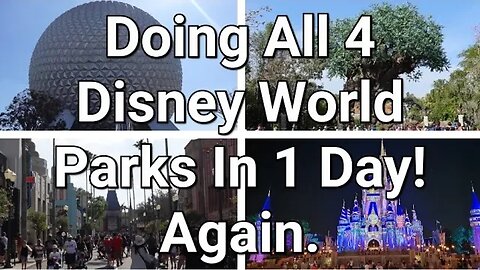 Doing All 4 Disney World Parks In 1 Day! Again.